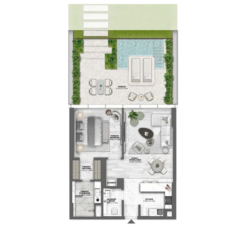 1br apartment floorplan