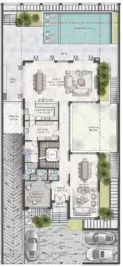 6BR villa damac island floorplan