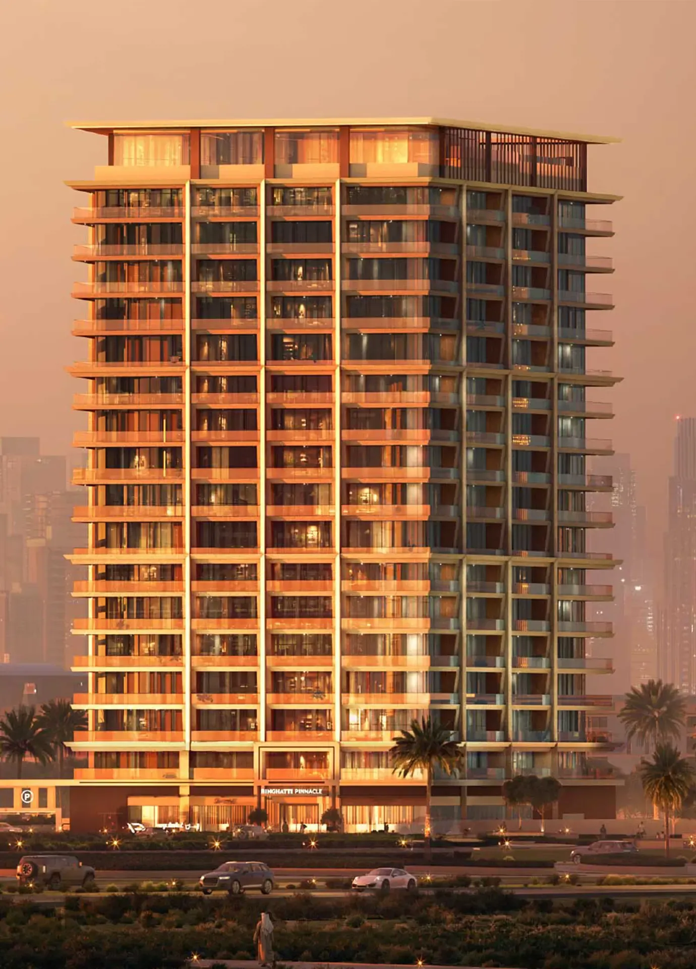 Binghatti Pinnacle tower architecture and facade design