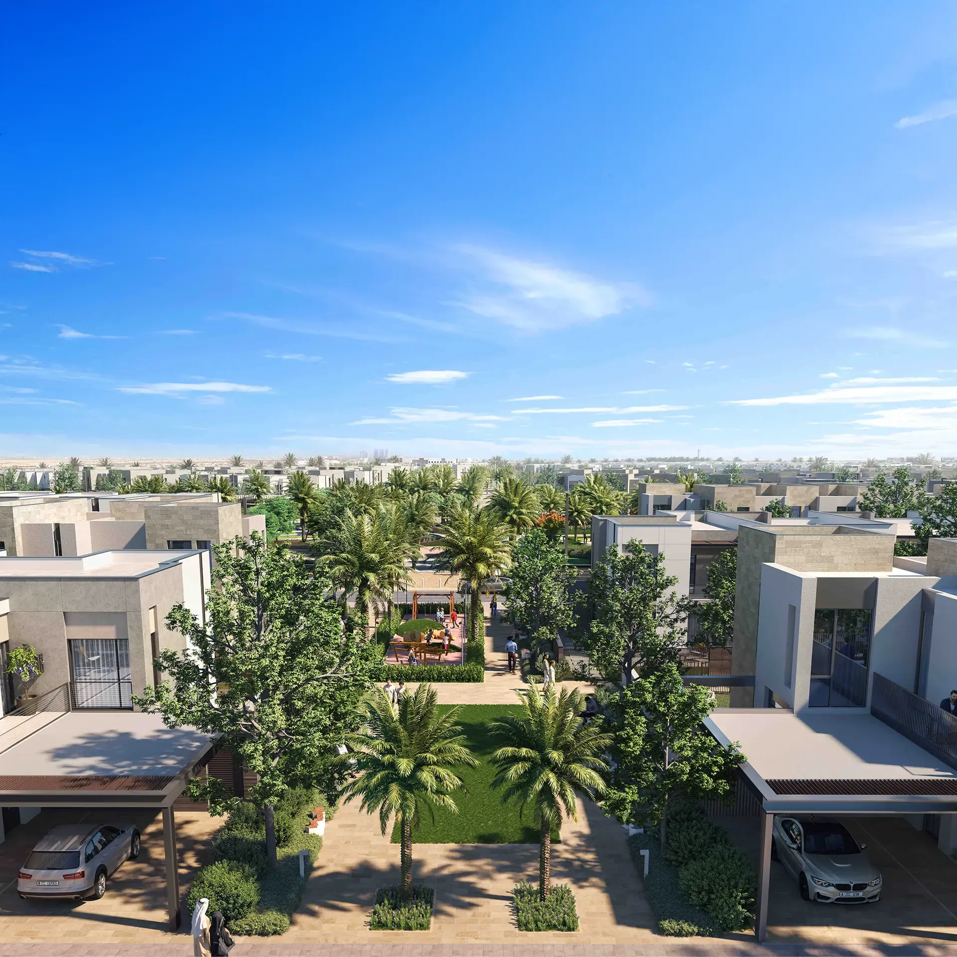 A modern family villa in the Town Square community in Dubai