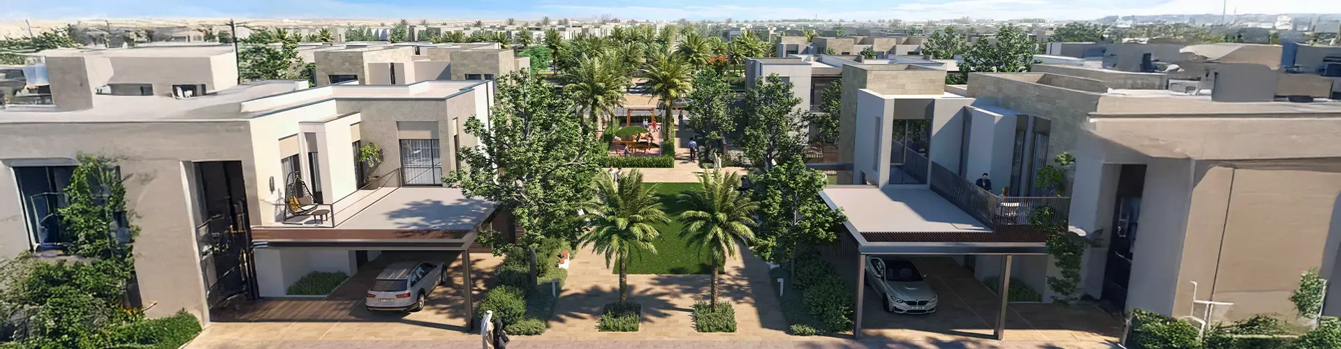 A modern family villa in the Town Square community in Dubai