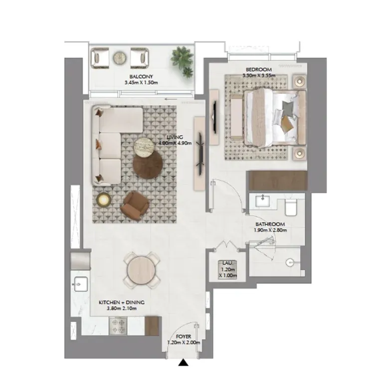 lyvia by palace 1br apartment floorplan