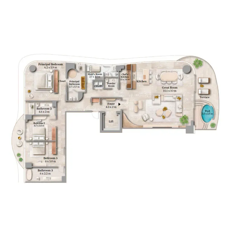 Maison Margiela Residences Floor Plans