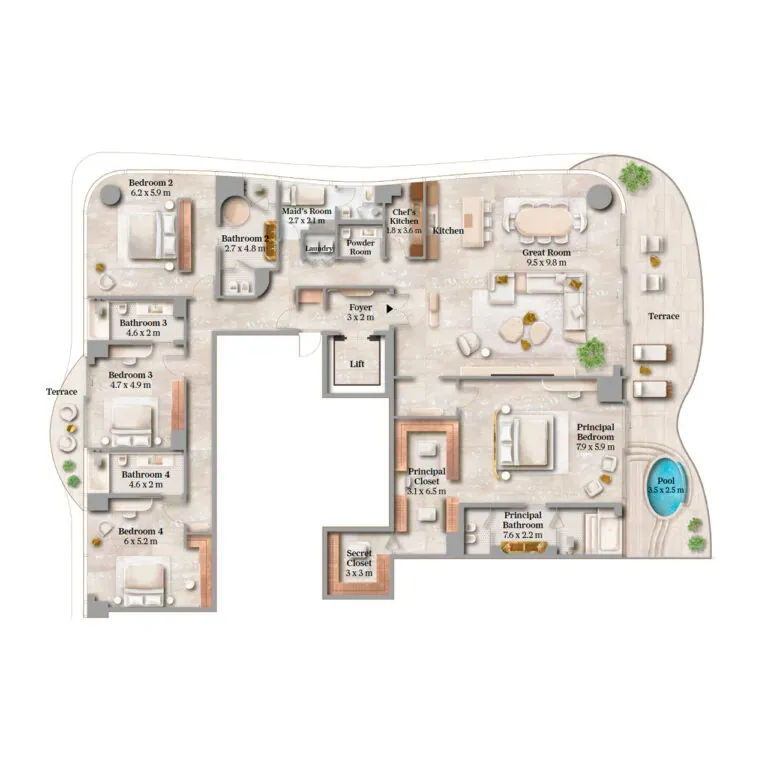 Maison Margiela Residences Floor Plans