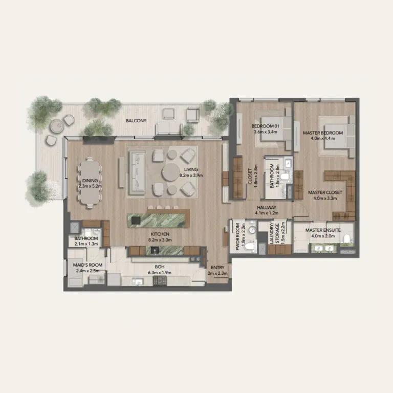 Maravelle Residences at Ghaf Woods Floor Plans