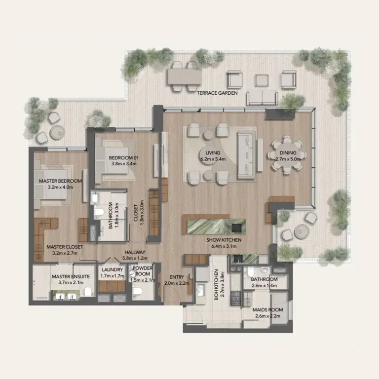 Maravelle Residences at Ghaf Woods Floor Plans