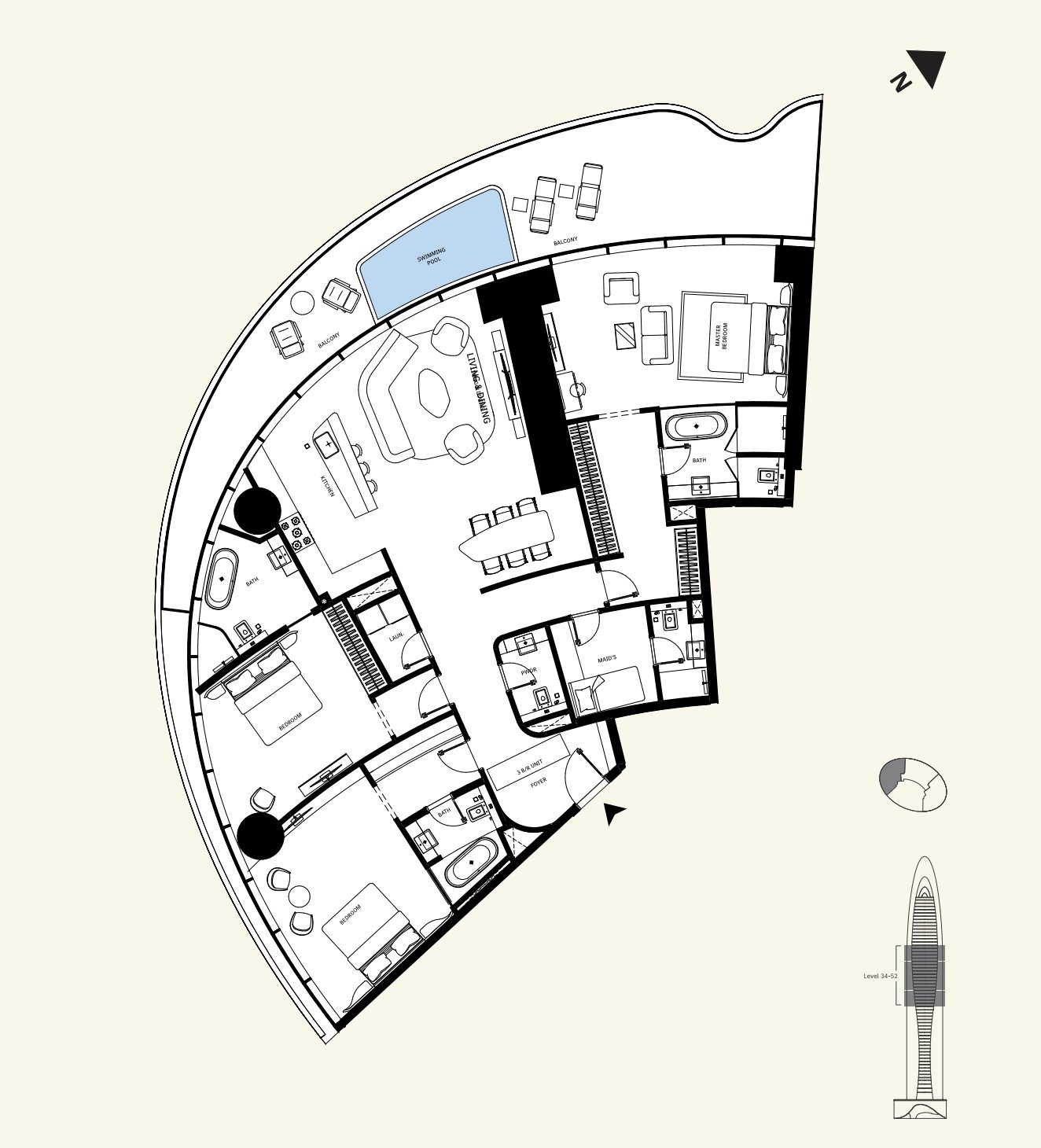 Mercedes-Benz Places by Binghatti Floor Plans
