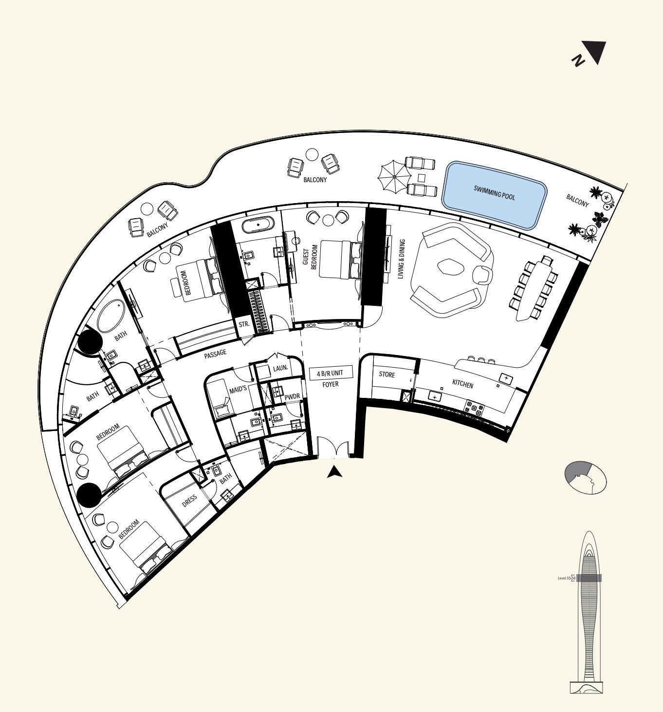 Mercedes-Benz Places by Binghatti Floor Plans