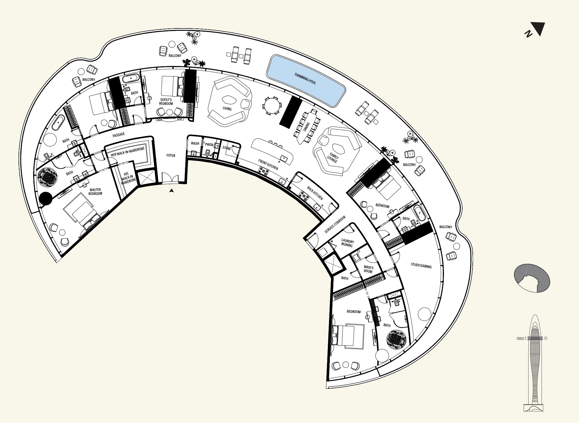 Mercedes-Benz Places by Binghatti Floor Plans