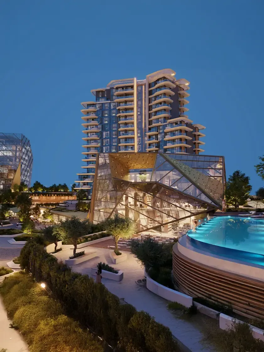 An aerial view of the Portside Square development within the Mina Rashid master plan