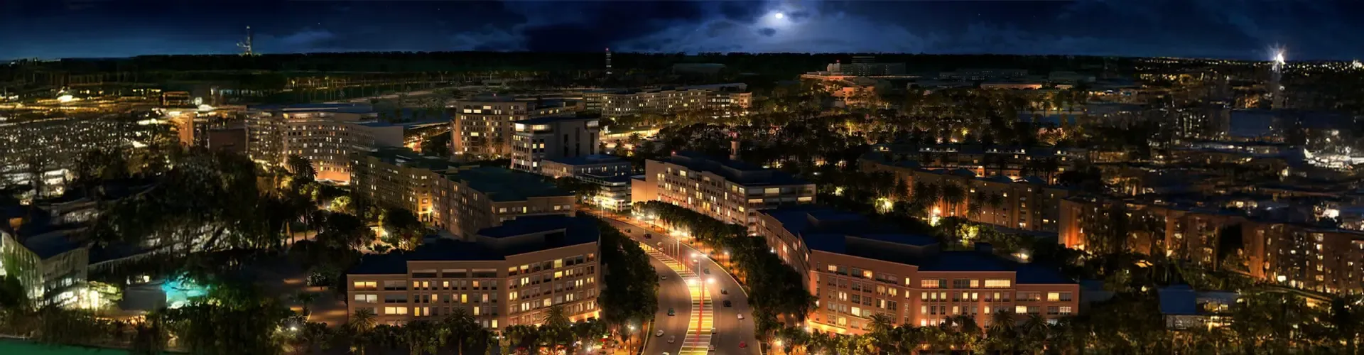 Modern apartment building in Motor City, a real estate investment opportunity.