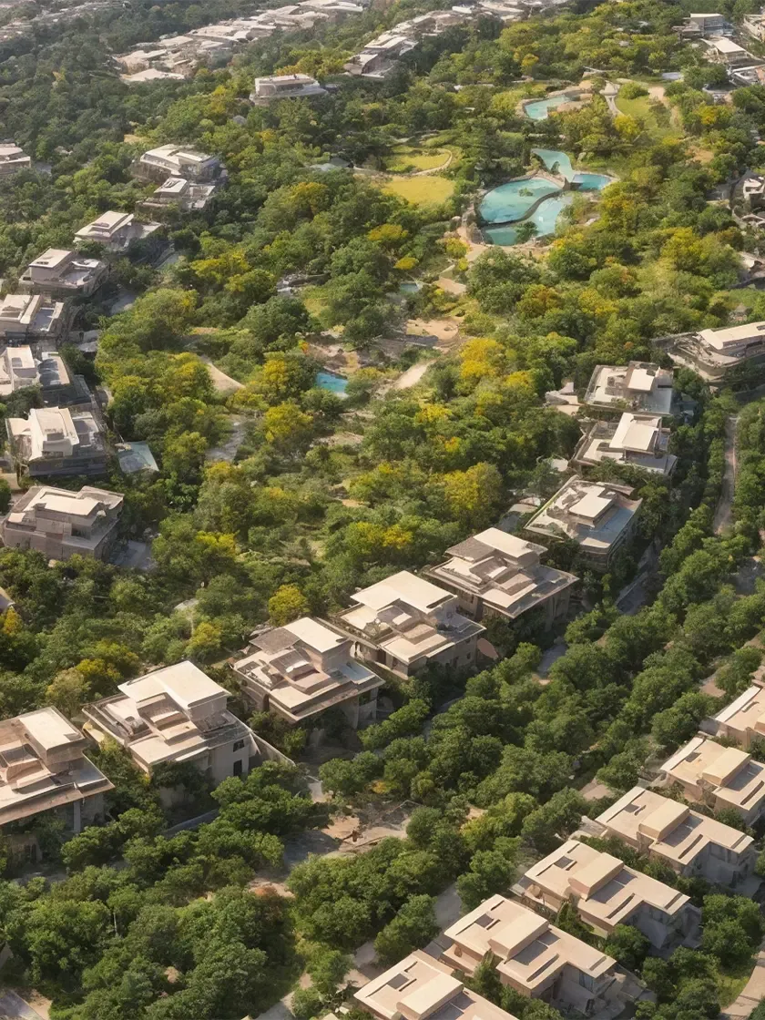 properties for sale in dubailand aerial view