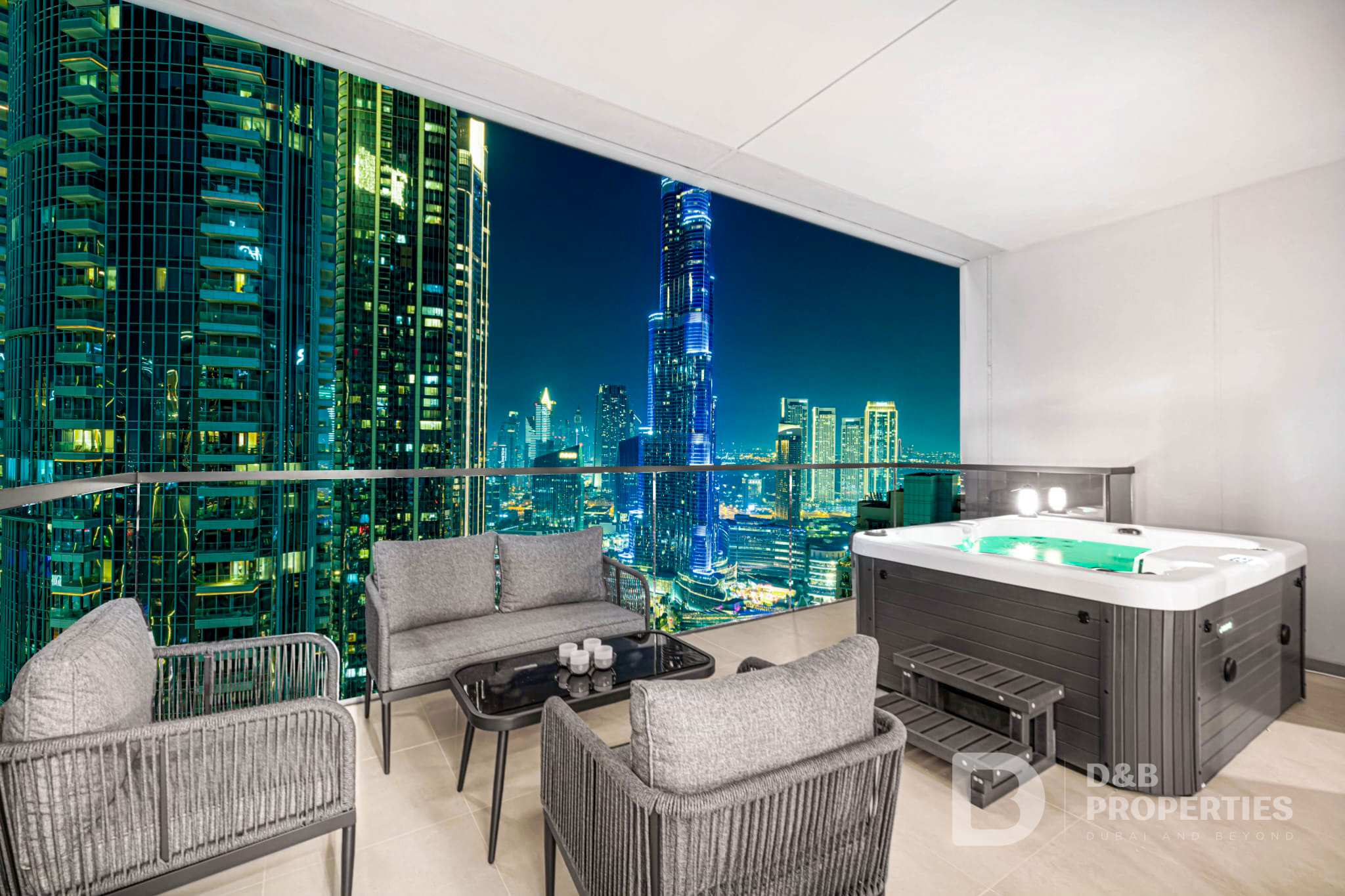 Full Burj Khalifa Fountain | Furnished | Jaccuzi