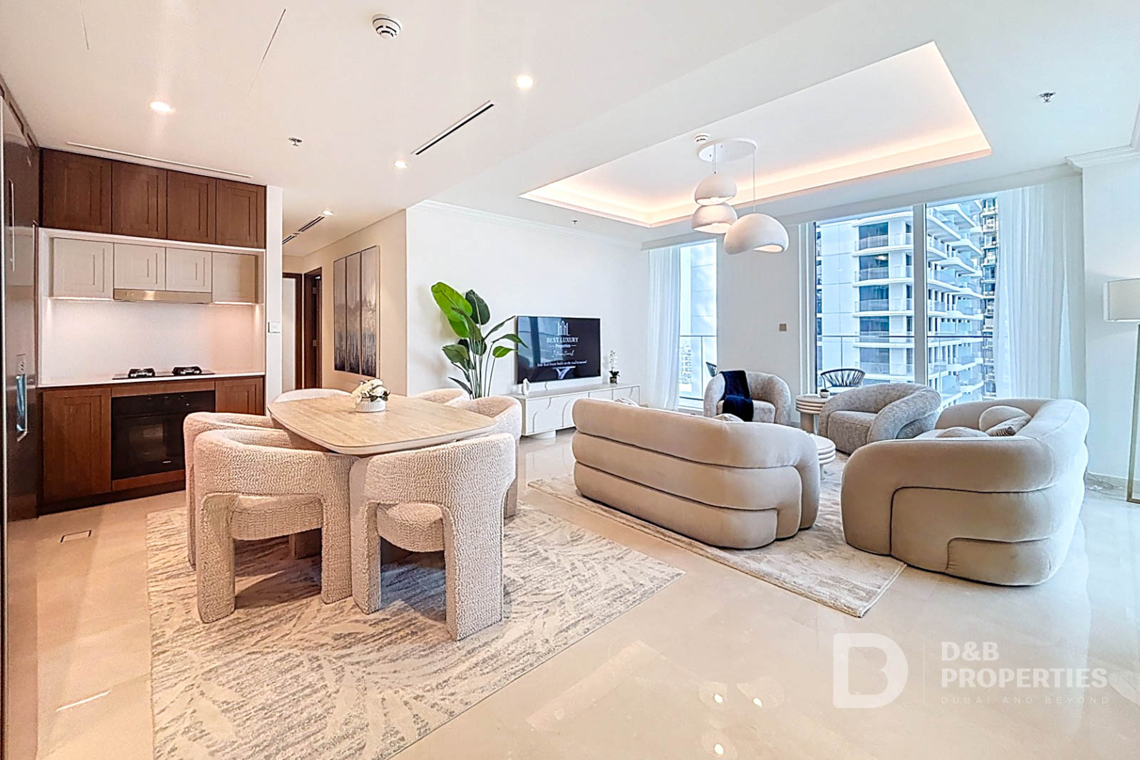 Sea and Marina Skyline View | High End Furnishings