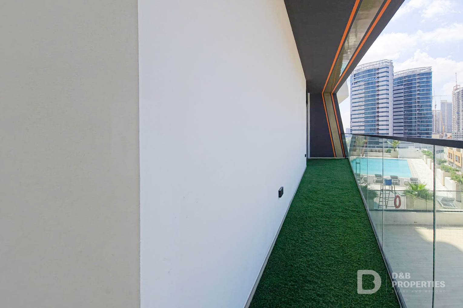 Vacant | L Shaped Balcony | Pool View