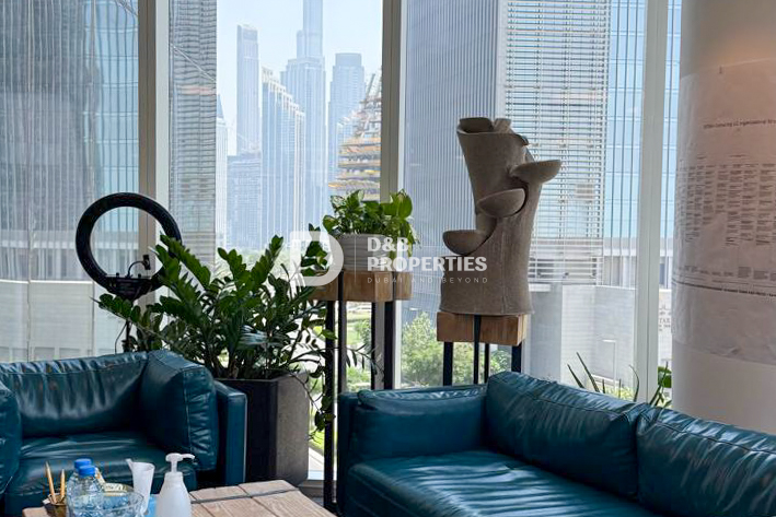 Fitted Office | Burj Khalifa View | Furnished